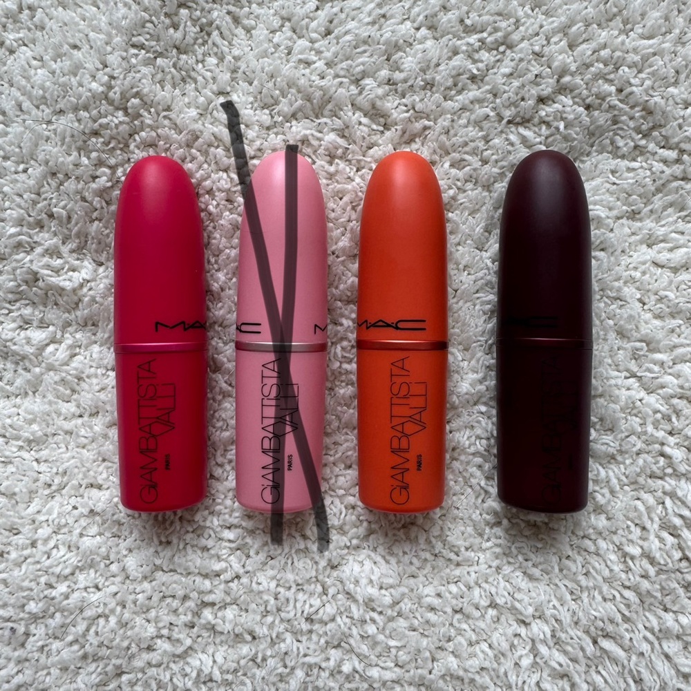 MAC Cosmetics Giambattista Valli Lipstick Set-Tats, Bianca B,Margherita,Eugenie